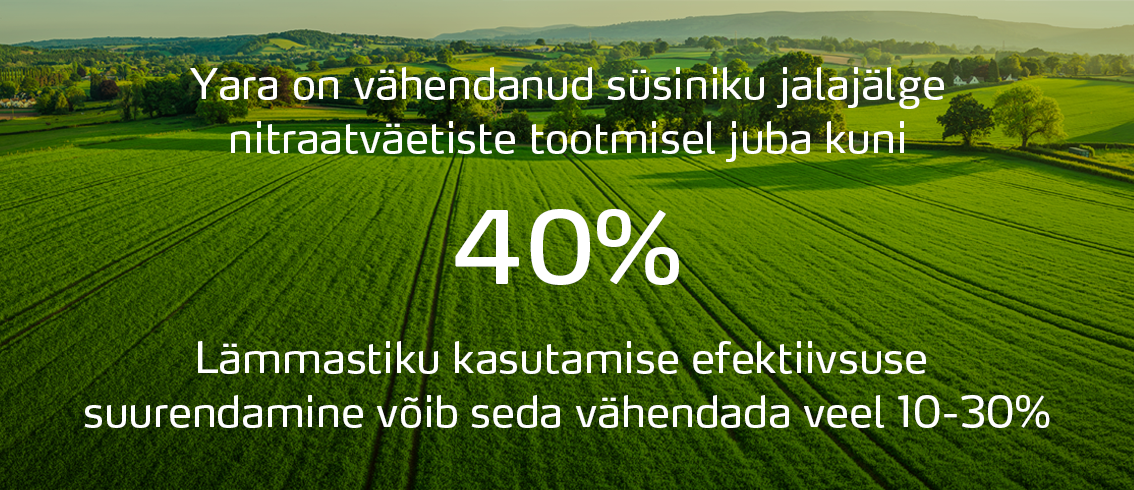 Yara has reduced carbon footprint in production of fertilizer by 40%